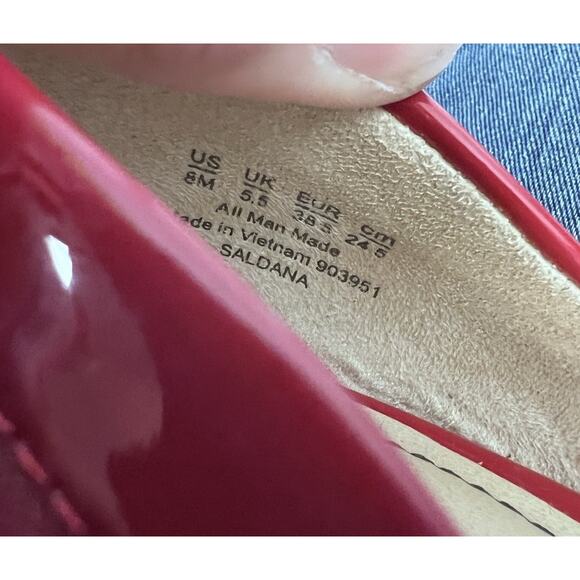 LifeStride Womens 8 M Saldana Pump Fire Red Heels Pointed Toe Retro Rockabilly - Picture 11 of 13